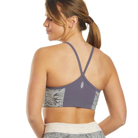 NWOT - Free People Women's Fired Up Yoga Sports Bra - Purple Combo - Picture 3 of 10